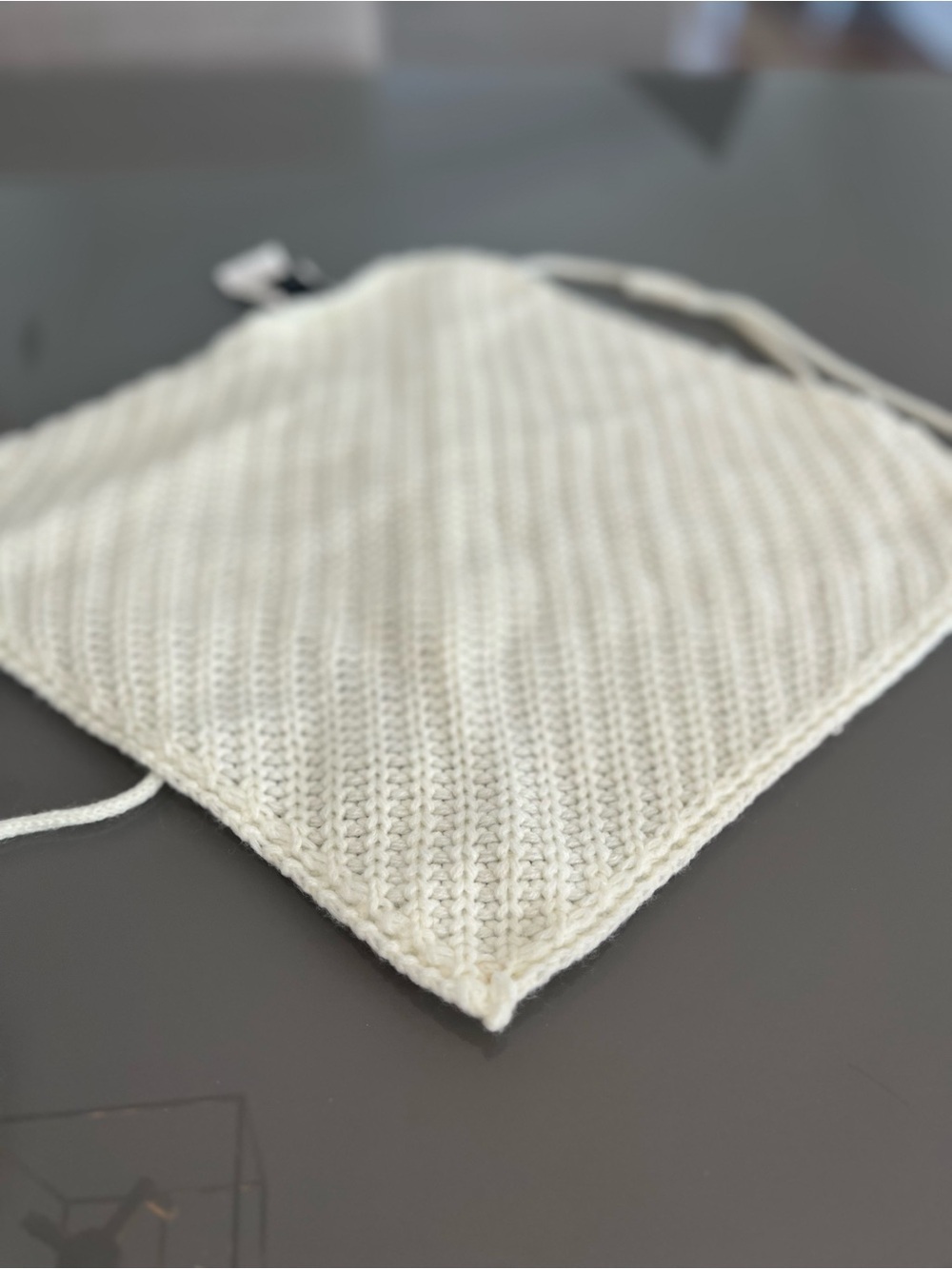 White Knit backless top